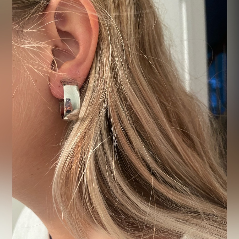 Vintage silver clip on earrings